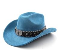 Caxndycing Cowboy Hat Women's Felt Hat with Wide Brim Authentic Western Style for Casual Leisure Country Parties Carnival