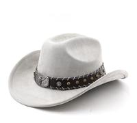 Caxndycing Cowboy Hat Women's Felt Hat with Wide Brim Authentic Western Style for Casual Leisure Country Parties Carnival