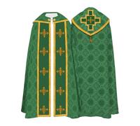Caxndycing Men's Clergy Priest Roman Celebrant Baptism Costume Vestment Gown Adult Church Catholic Father Mass Robe Vintage Clothing, 05 Green, M