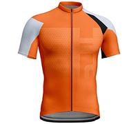 Caxndycing Men's Cycling Jersey Short Sleeve Cycling Jersey with Zip Breathable Cycling Jersey Men's Cycling Jersey Short Sleeve Team Cycling Shirt Short Sleeve Breathable Bike Shirt, orange, XXXXL