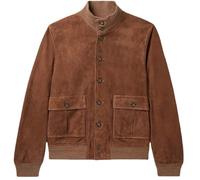 Caxndycing Shirt Jacket Men's Suede Jacket Cowboy Style Suede Trucker Jacket Casual Sporty Aviator Jacket with Pockets Stand-Up Collar Blouson Jacket Vintage Casual Jacket Plain Everyday Jacket,