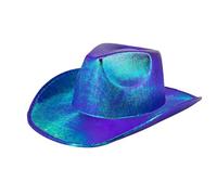 Caxndycing Women's Long Party Hat with Extra Large Brim in Neon Colours for Carnival and Summer Festivals Western Look Country Style Carnival Accessories Fancy Dress Accessories