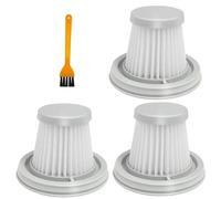 CAXUMO For XIAOMI-MIJIA Vacuum Cleaner Washable, Filter Handy Home Mini Wireless Filtering Dust Recyclable Vacuum Cleaner Filter Parts HEPA Vacuum Filter(3PCS and Brush)
