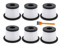CAXUMO Washable Vacuums HEPA Filter Replacements, for SILVERCREST SHAZB 29.6 A1 Handle Vacuum Cleaner, Filters Spare Parts Accessories HEPA Vacuum Filter(6pcs)