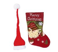 CAXUSD 1 Set Christmas Photo Props Adorable Photography Props Christmas Hat Christmas Boot Christmas Themed Photo Props Xmas Themed Photo Props Non-woven Fabric