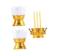 CAXUSD 1 Set Led Lotus Incense Burner Electronic Incense Holder for Sticks and Cones Buddhist Supplies Home Decoration Night Light with Soft Glow