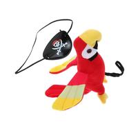 CAXUSD 1 Set Pirate Parrot One Eye Skull Eye Patches Stuffed Parrot on Shoulder Pirate Captain Eye Patch Pirate Eye Mask Parrot Stuffed Animal Parrot on Shoulder Prop Bird Model Plush