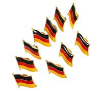 CAXUSD 10 Pcs German Flag Brooch Pin Iron Material Butterfly Clasp Elegant Badge for Clothing Jackets Bags Express Your Patriotism and Style