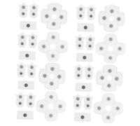CAXUSD 10 Sets Handle Conductive Glue Pad Repair Replacement Part for Controller Silicone Conductive Pad for Controller Parts for Controller Conductive Silicone Pad White Silica Gel