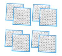 CAXUSD 10 Sheets Educational Math Learning Chart Double Sided Number Charts for Classrooms and Homeschooling Develops Counting Skills and Math Understanding