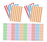 CAXUSD 100 Sheets Colorful Adhesive Index Tabs for Journals Binders Writable Planner Stickers for Organizing Notebooks Diaries Scrapbooks Multipurpose Decorative Labels in Red Green Pink