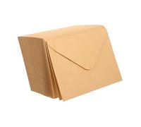 CAXUSD 100pcs Brown Kraft Paper Envelopes V Flap Sealed Mailing Kraft Envelopes for Invitations Greeting Cards Photos Letters Home Office School Use