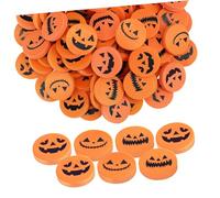 CAXUSD 100pcs Halloween Pumpkin Erasers Bulk TPR Material Mini Eraser for Students Precise Clean Erasing Portable Cute Fall Party Favor Teacher Rewards Thanksgiving Classroom Supplies