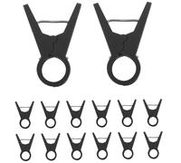 CAXUSD 100pcs Plant Support Clips for Gardening Strong Stem Fixing and Upright Vine Growth Uv-Resistant Black Plastic Clamps Suitable for Tomatoes Cucumbers Flowers