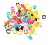 CAXUSD 100pcs Plastic Pigeon Foot Rings Bird Leg Bands Lightweight Portable Abs Identification Rings for Poultry Operations Management and Breeding Random Color