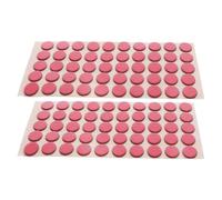 CAXUSD 100pcs Red Mouse Foot Pad Stickers with Curved Edges for Gaming and Drawing Mice, Universal Compatibility and Enhanced Lateral Traction, Microtextured Smooth Surface, Size