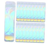 CAXUSD 100pcs Resealable Holographic Bags Self-Sealing Cellophane Pouches for Lip Gloss Jewelry and Small Accessories Easy Open Design