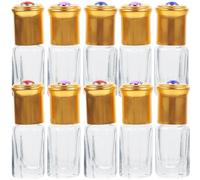 CAXUSD 10pcs 3ml Glass Roller Bottles for Perfume and Essential Oils Portable Refillable Liquid Containers with Multi-purpose Use Travel Toiletries Storage Bottles Random Random Color