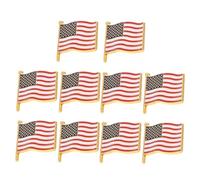 CAXUSD 10pcs American Flag Lapel Pins Patriotic Brooches with for Jacket Backpack Accessories for Independence Day Veterans Day and Homecomings