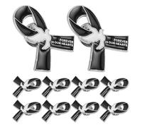 CAXUSD 10pcs Black Butterfly Bow Memorial Brooch Pins for Funeral and Formal Mourning, Zinc Alloy Material, Easy to Wear and Versatile Accessory for Men and Women