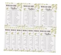 CAXUSD 10pcs Bridal Shower Game Cards for Wedding Guests Lightweight and Bachelorette Party Writing Cards with Elegant Patterns Safe Paper Material for Fun and Creative Celebration