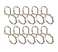 CAXUSD 10pcs Brown Rope Vine Headpiece for Flower Crown Making, Comfortable and Secure Fit Braided Headband for Wreath Headdress Making and DIY Hair Garlands