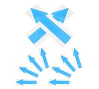 CAXUSD 10pcs Directional Stickers for Wall Turning Edges and Floor Surfaces, Waterproof Paper Material with Detachable Route Marking, for Gym Spaces and Indoor Display Areas, Blue,