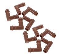 CAXUSD 10pcs Drip Irrigation Elbow Fittings for Tubing Barbed Connectors with Uv-Resistant Plastic Weatherproof Garden Hose Elbows for Uniform Watering and Large-Scale Outdoor Irrigation