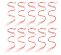 CAXUSD 10pcs Hair Glitter Strands, Fake Hair Strands, Pet Metallic Tinsel Extensions, Lightweight, Fade-resistant, for Women, New Year, Daily Wear