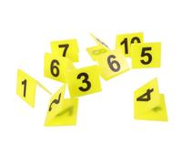 CAXUSD 10Pcs Halloween Crime Scene Evidence Markers Acrylic Table Tents Stackable Party Decorations for Mystery Events and Wedding Reception Table Numbers