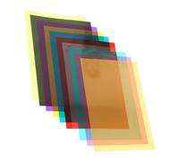 CAXUSD 10pcs Light Gel Sheets Pvc High Transmittance Colorful Colour Overlays for Dyslexia Color Mixing Color Correction for Theater Party Use