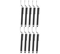 CAXUSD 10pcs Silicone Tip Touch Screen Pen Metal Stylus for Easy Carry Lost Lanyard Included