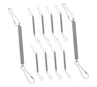 CAXUSD 10pcs Stainless Steel Cage Closure Clips Fastener Spring Hooks for Small Animal Water Dispenser Secure Clip for Wire Enclosures