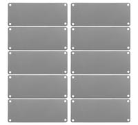 CAXUSD 10pcs Stainless Steel Multi-function Blank Metal Signs for DIY Engraving and Printing, Suitable for Doors and Photo Frames, Practical Metal Name Plates for Office Use