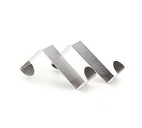 CAXUSD 10pcs Stainless Steel Over The Door Hook Multi Purpose Door Hooks for Clothes Towels Scarves and Hats for Kitchen Bedroom Laundry Room and Bathroom Use