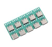 CAXUSD 10pcs Usb c Female Connector Board 3.1 Usb Type-c Adapter Pcb Board for Cable Transmission