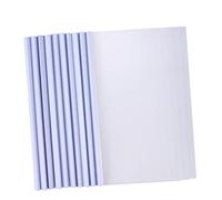 CAXUSD 10pcs White File Folder with Sliding Bar, A4 Paper Cover Organizer, Report Binder for Office and School Document Management
