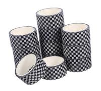 CAXUSD 12 Rolls Japanese Washi Tape Set Monochrome Grid Pattern Masking Tape for Journaling Scrapbooking Planner Organization and DIY Crafts with Secure Adhesion and Modern Design