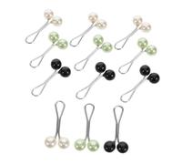 CAXUSD 12PCS Faux Pearl U Shaped Scarf Clips Stylish Hijab Clasp Brooch Pin for Women Multi Color Shawl Accessories Secure Comfortable Fashion Jewelry