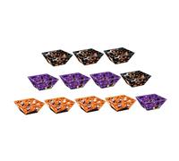CAXUSD 12pcs Halloween Snack Boxes Pumpkin Party Dessert Containers Fun Food Boxes for Popcorn and Treats for Birthday Celebrations