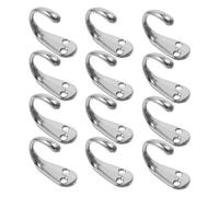 CAXUSD 12pcs Vintage Silver Wall Mounted Coat Hooks, Heavy Duty Alloy Decorative Robe Hooks for Jackets, Towels, Keys, and Bags, Suitable for Entryway and Garage Storage