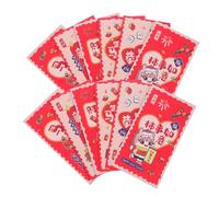 CAXUSD 12pcs Year Horse Red Envelope for Spring Festival Birthday Wedding Chinese Hong Bao Lucky Money Packets with Blessing Words Traditional Lunar Year Red Packets for Cultural