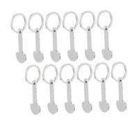 CAXUSD 12Pcs Zinc Alloy Shopping Trolley Tokens with Portable Key Ring Small Shopping Cart Coins for Easy Unlocking and Use Practical