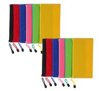 CAXUSD 12pcs Zipper Pencil Pouch Football Pattern Oxford Cloth Makeup Organizer for Students Office Supplies Travel Accessories Versatile Storage for Cash Cosmetics and More