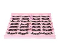 CAXUSD 14 Pairs Faux Eyelashes Cluster Lashes Natural Look Comfortable and Not Easy to Fall off Imitation Material Multi-layer Dense Crossed Style Suitable for Stage Performances