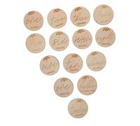 CAXUSD 14pcs Wooden Monthly Milestone Cards for Newborn Photography Props Diameter for Capturing Growth Memories and Celebrating Milestones