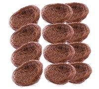 CAXUSD 16pcs Artificial Bird Nest Dinner Plate Adorn Decorative Woven Bird Nest for Crafts Garden Moss Landscape Decor
