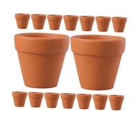 CAXUSD 16pcs Mini Ceramic Flower Pots Terracotta Planters for Indoor Decor Small Succulent and Cactus Containers Drainage