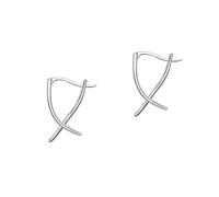 CAXUSD 1Pair Sterling Simple Lines Crossing Earrings for Women Elegant Jewelry for Dance Parties Weddings Birthdays and Holidays Unique Fashion Ear Accessories