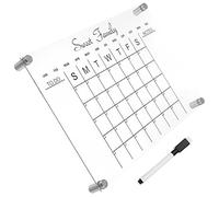 CAXUSD 1set Acrylic Clear Dry Erase Board Calendar for Fridge Weekly Planner Memo Board Lightweight Transparent Message Writing for Home Office Kitchen Use